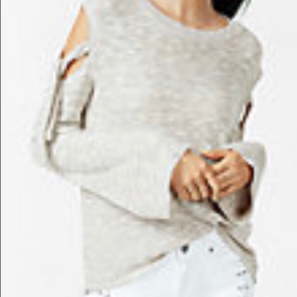 Express Sweaters - Cold shoulder lightweight sweater